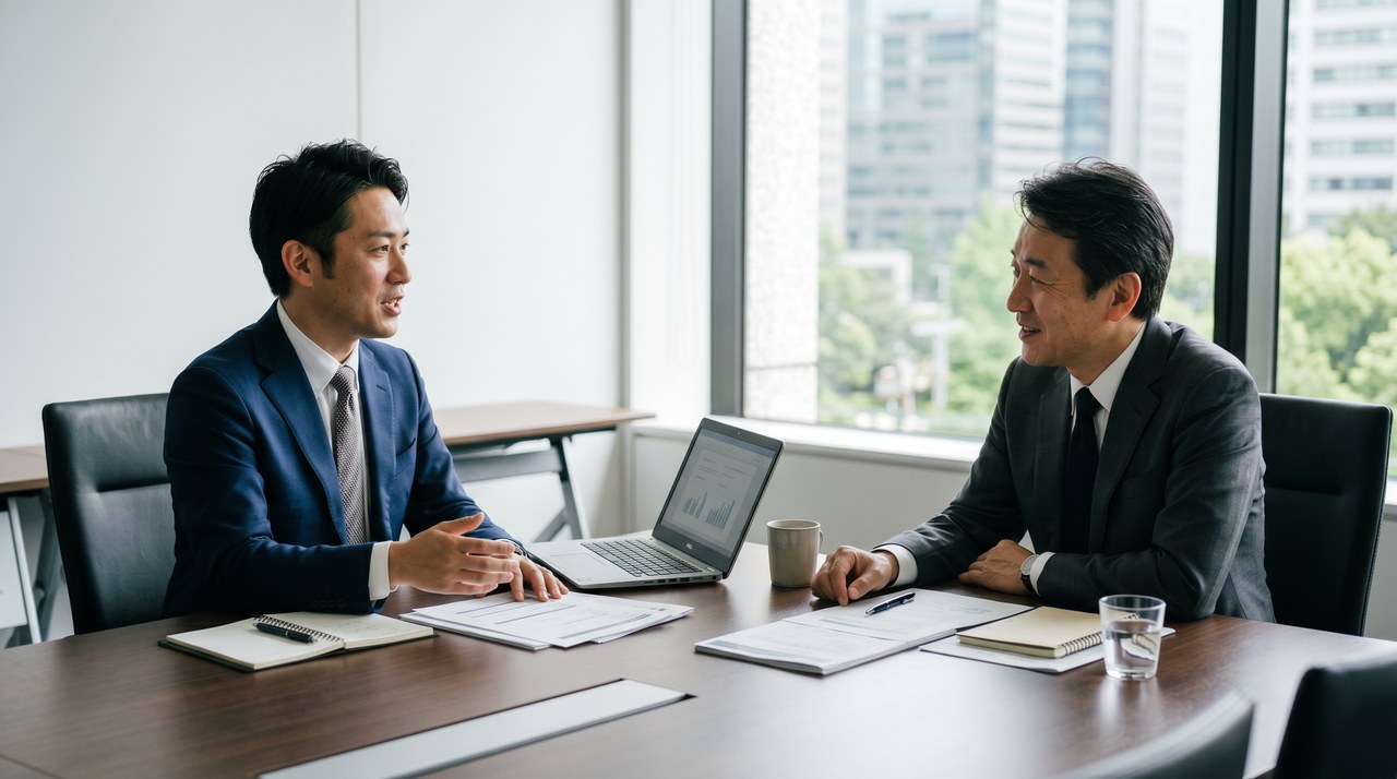 経営者と専門顧問のミーティング